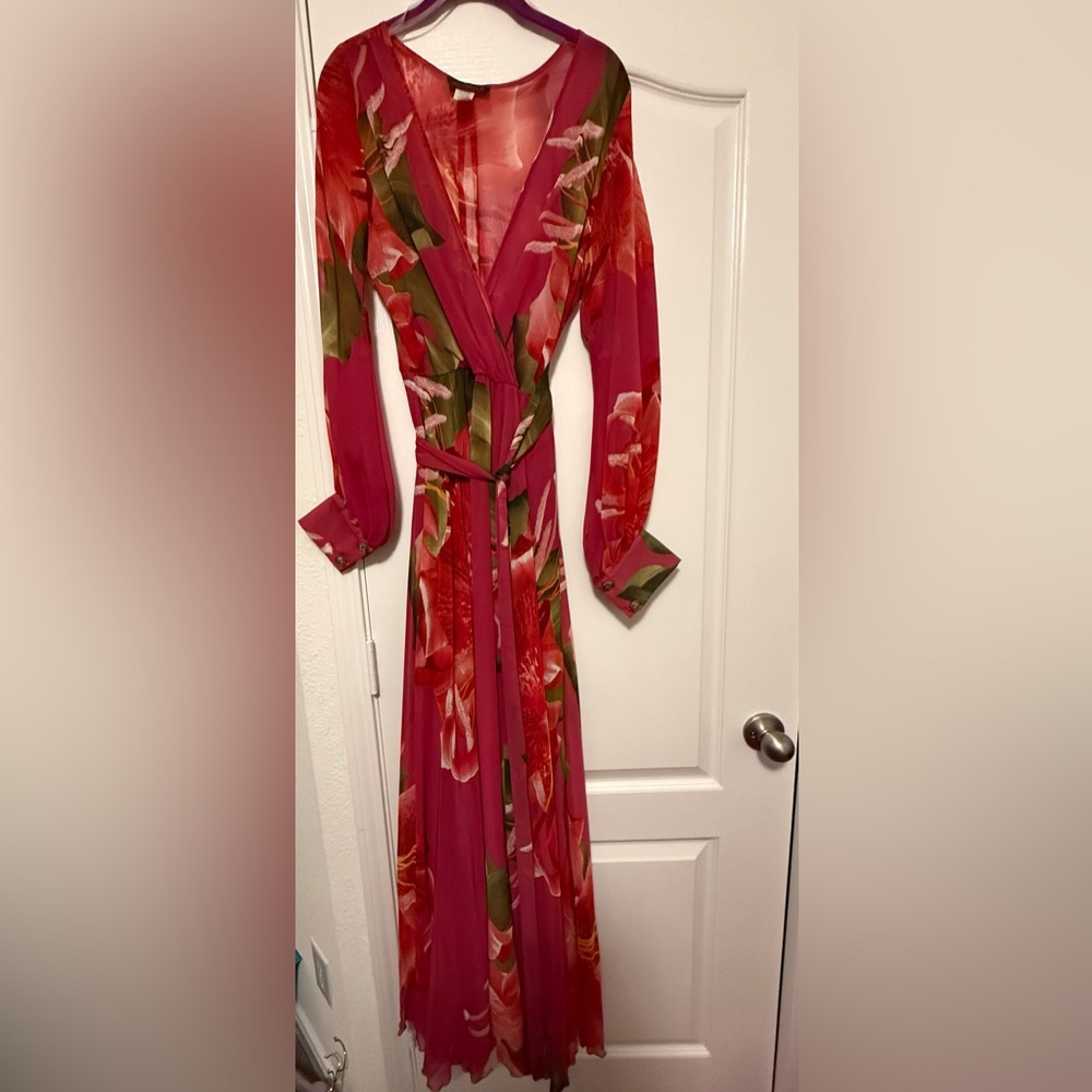 Vibrant Floral Long Sleeve Dress